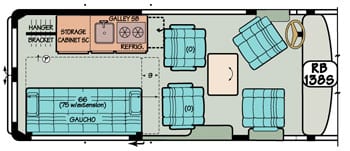 Sportsmobile conversion van diagram illustrating optional removable captain seats.