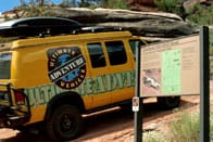 The Ultimate Adventure vehicle entering the Moab.