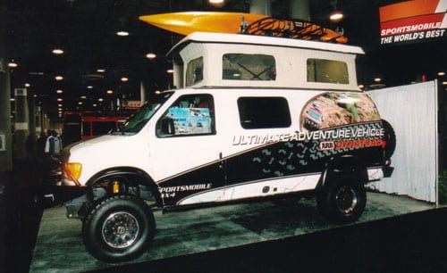 The Ultimate Adventure vehicle on display at the Los Angeles Auto Show.