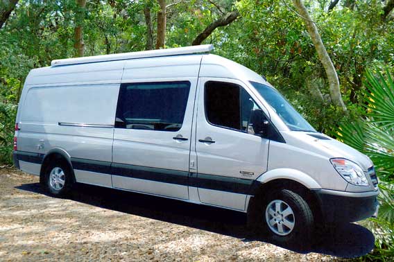 Silver Sprinter LB van conversion.