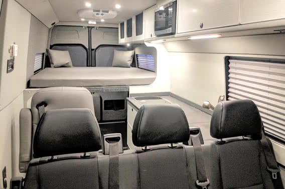 Sprinter Extended Body Van Conversion interior.