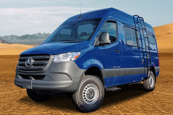 Blue Sprinter Regular Body van conversion